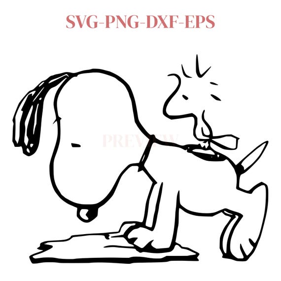 Cute  Beagle Dog  Outline SVG | Cricut, Cut File, Digital File - Instant Download Snoopy SVG Dxf, jpg , latest ,new , high resolution files