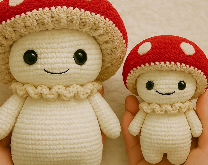 Crocheted Mushroom Plush Pattern – PDF Download | Crose Style | Himalaya Yarn Friendly