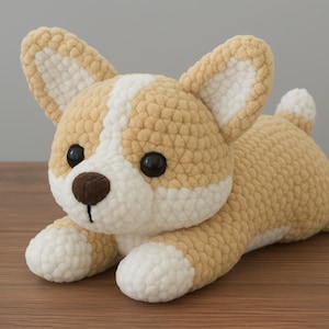 Amigurumi Corgi Crochet Pattern PDF | Loaf Pose Dog Plush Tutorial | Cute Puppy Amigurumi Toy Pattern | Crochet Dog Plushie PDF
