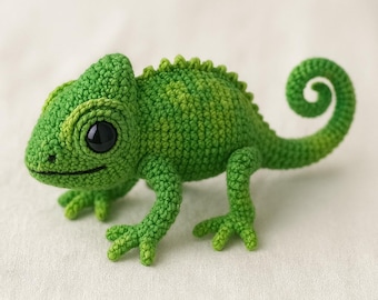 かぎ針編みのパターン - カメレオンのカメリア - 編みぐるみ - Etsy 日本