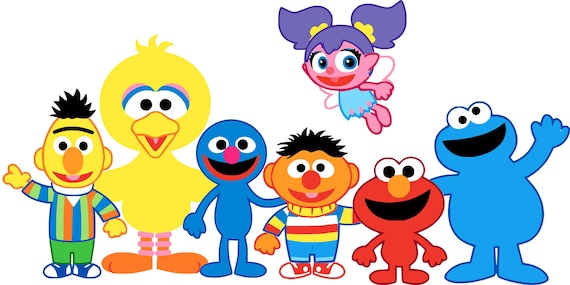 Cute Cartoon Character Clipart Bundle SVG PNG – Colorful Monsters, Yellow Bird & Fairy – Kids Party, Nursery Wall Art and Cricut Crafts