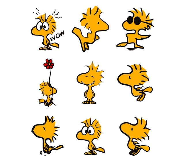 Cute Cartoon yellow Bird SVG – Silhouette & Cricut Compatible Cutting Files Bundle