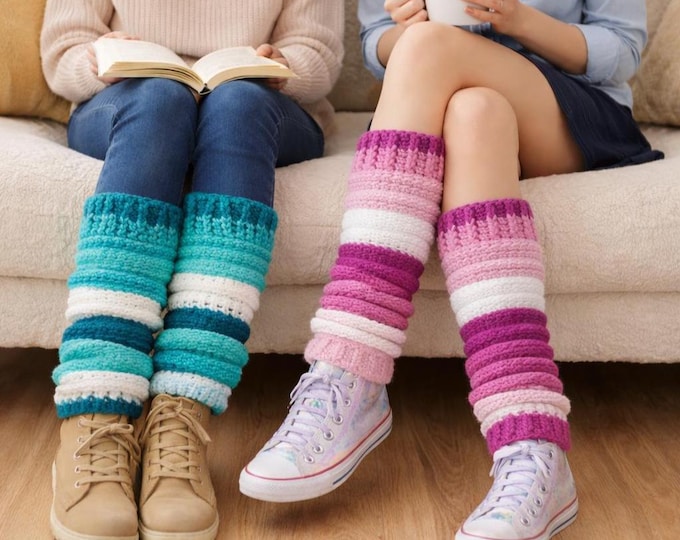 Retro Crochet Leg Warmers Pattern PDF | Balletcore Leg Warmers | All Sizes Kids to Adult | Instant Download