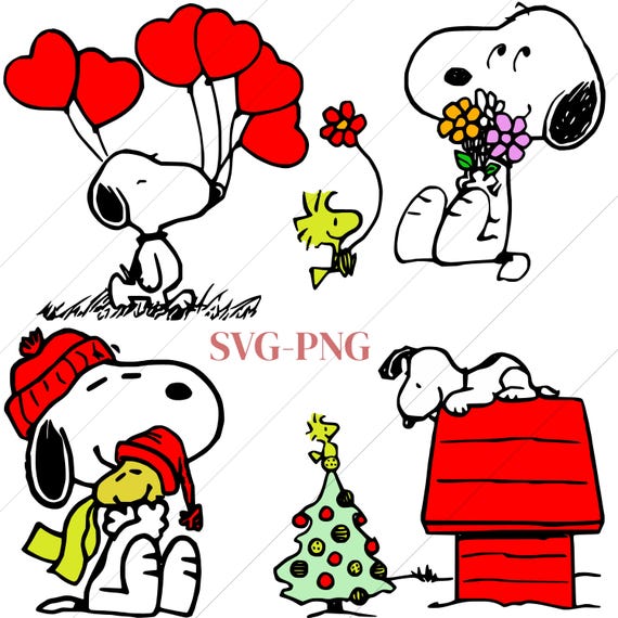 4 SVG/PNG  Best Designs Bundle, Cute Cartoon Beagle Dog