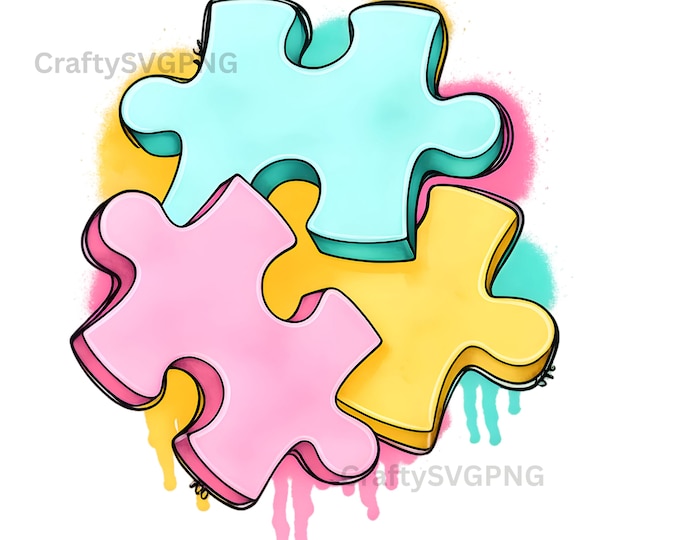 Autism puzzle piece png sublimation design download, Autism awareness png, Autism puzzle png, sublimate designs download 1 PNG File