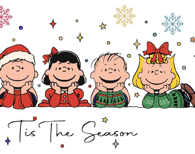 Christmas Cartoon Friends Clipart | Holiday Characters SVG & PNG | Digital Download