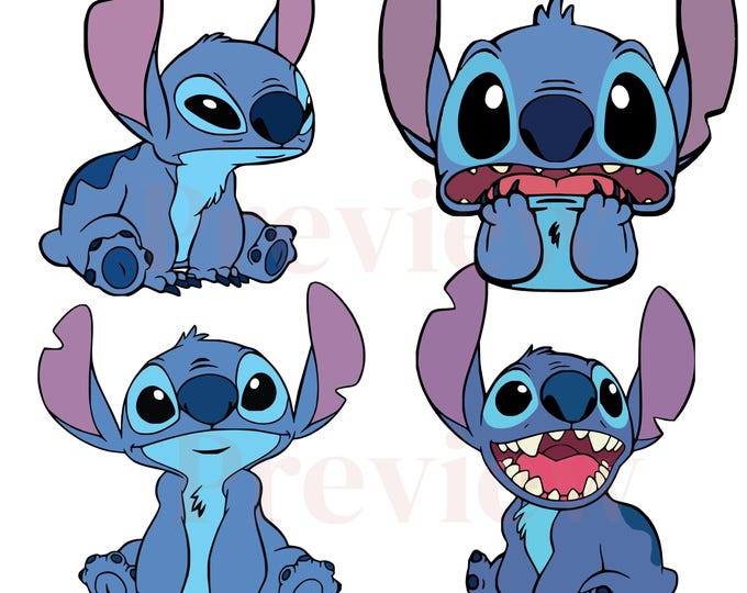 Adorable Blue Alien Character Clipart Set | Cute Cartoon PNG, SVG, JPG for Crafts, Stickers & Cricut Projects