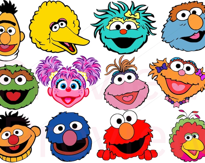 Colorful Monster Friends SVG Bundle – Birthday Clipart - Layered Cut Files for Cricut & Silhouette
