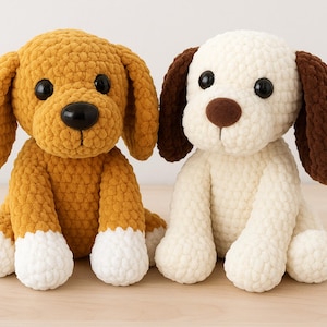 Crochet PATTERN dog, Amigurumi tutorial PDF in English, crochet puppy crochet pattern PDF Christmas gift Baby shower dog crochet pattern