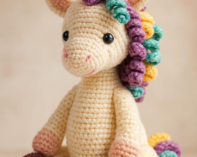 Unicorn  Crochet Pattern | Realistic Amigurumi Plush | Instant Download