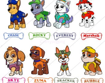 Original Puppy Rescue Team SVG | Cute Puppy Clipart | Dog Squad Digital Download | Kids Cartoon Characters | Commercial Use PNG SVG Bundle