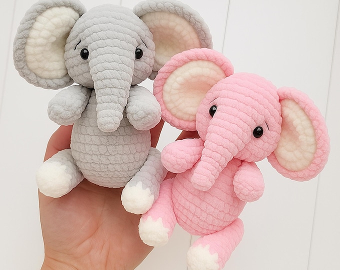 Crochet Elephant Pattern – Amigurumi Tutorial PDF in English | Handmade Plush Toy | Cute Animal for Children | Christmas Gift or Souvenir