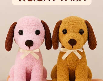 あみぐるみ編み図 - ダックスフントのソーセージの子犬、マヌと