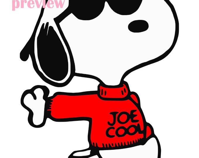 Cool Cartoon Puppy Svg | Retro Dog Outline Clipart | Png Dxf Jpg Cricut Silhouette Digital Download