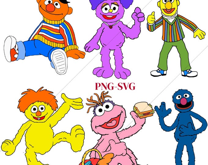 Colorful Monster SVG Bundle – Birthday Party Clipart (Digital Download)