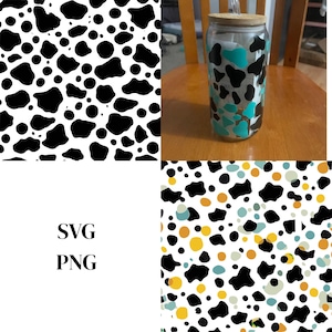 Cow Print SVG – Seamless Cowhide Spot Pattern for Cricut, Silhouette | PNG, JPG Cut Files