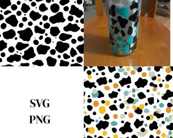 Cow Print SVG – Seamless Cowhide Spot Pattern for Cricut, Silhouette | PNG, JPG Cut Files