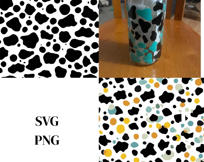 Cow Print SVG – Seamless Cowhide Spot Pattern for Cricut, Silhouette | PNG, JPG Cut Files