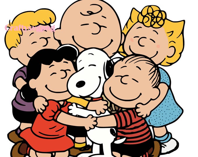 Cute Cartoon Dog and Kids Hug SVG | Friendship Hug SVG Png DXF Jpg Pdf | Happy Group Hug Digital Download | Clipart for Cricut & Silhouette