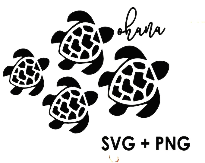 Aloha Ohana Turtle Hawaii SVG , PNG Turtles svg, Turtle svg, Ohana svg, Hawaii Water Ocean Sea Wave Cute Art Simple Pattern SVG