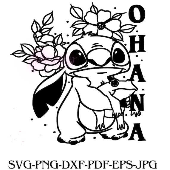 Ohana SVG – Hawaiian Quote Cut File with Hibiscus Flower for Cricut & Silhouette | PNG, JPG