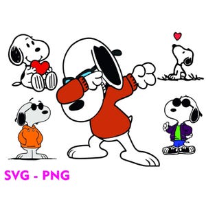 Cool Cartoon Beagle Dog Clipart Bundle | Funny Cute Dog SVG PNG for Cricut and Crafts