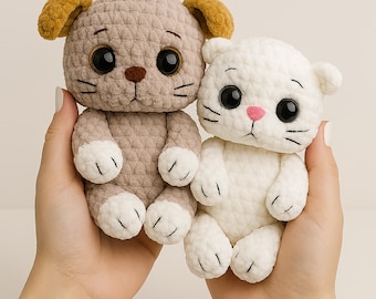 Amigurumi Kitten Crochet Pattern PDF Tutorial | Plush Cat Toy, Beginner Friendly Crochet Animal Pattern, Easy Amigurumi Cat, No sew