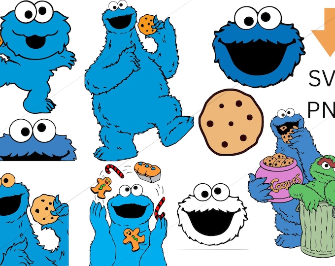 Cute Monster Birthday SVG Bundle – 9 Layered Clipart Files for Cricut & Silhouette – SVG/PNG