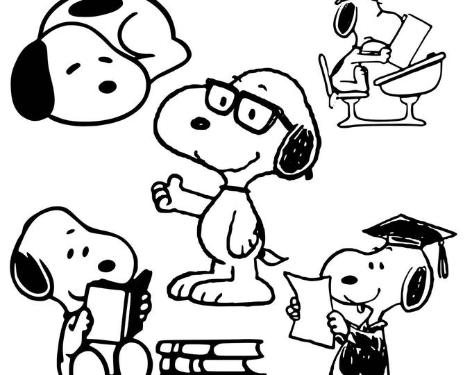 Cartoon Boy & Dog Hug Clipart | Retro Cute Friends Digital Download | Charlie Brown Inspired | Snoopy Style SVG PNG
