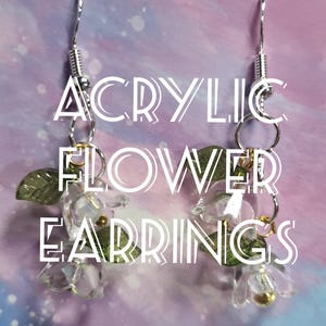 Acryl Blumen Ohrringe