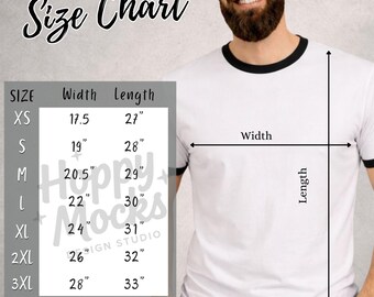 Next Level 3604 サイズ表 | ユニセックス コットン リンガー T シャツ