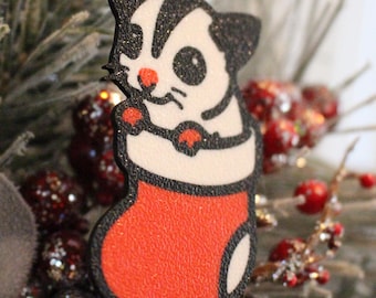 Adorno navideño de petauro del azúcar: decoración navideña para mascotas impresa en 3D