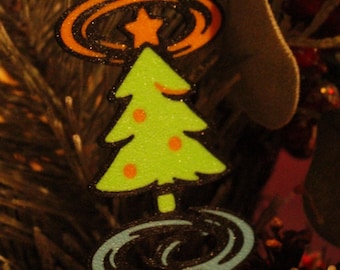 Adorno navideño estilo portal: decoración navideña geek multicolor impresa en 3D – JoCo Workshop