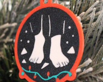 Adorno navideño de Duro de Matar: Escena de Pies Descalzos, Decoración Navideña Friki