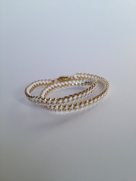 Items similar to Double wrap bracelet in Linen on Etsy