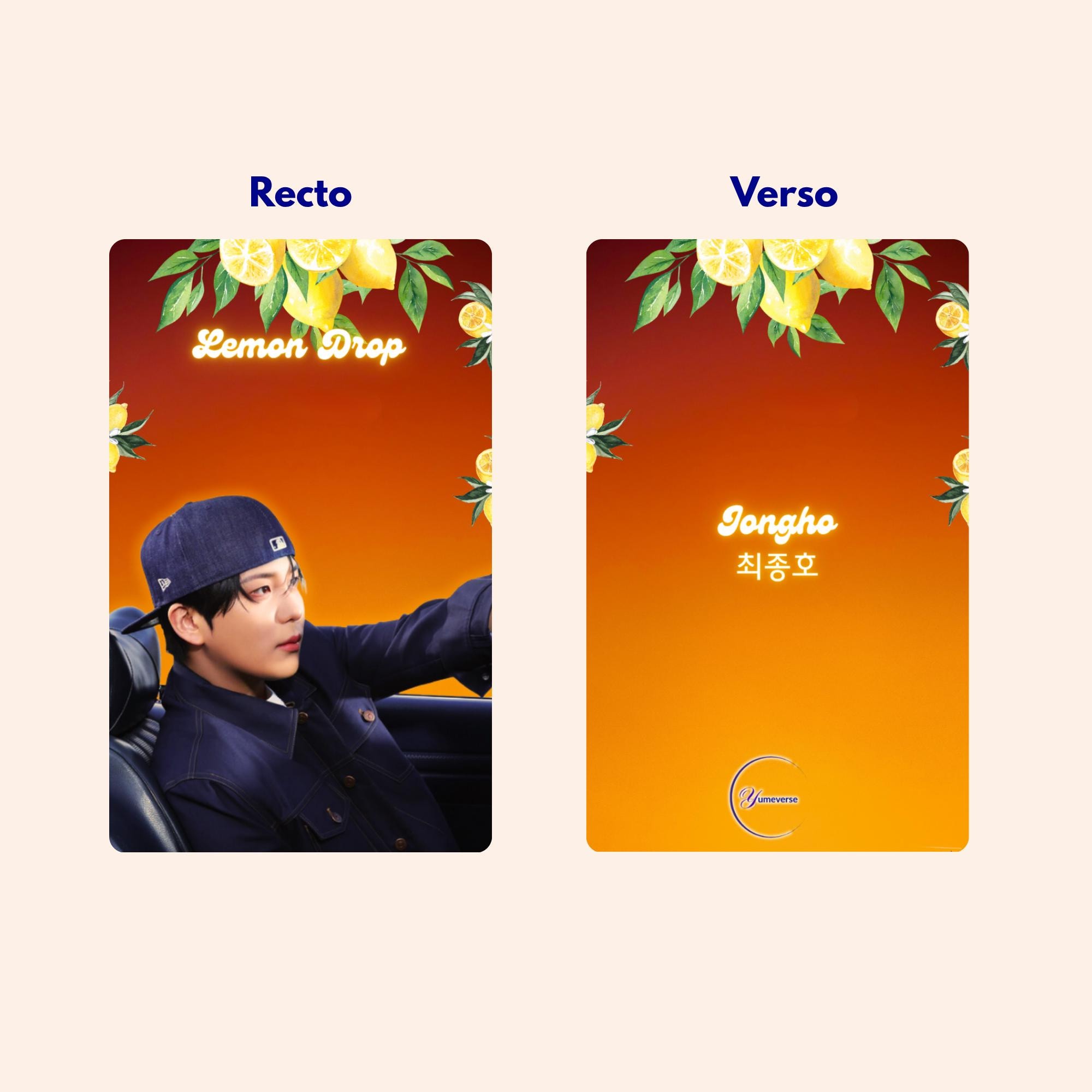 Ateez Fanmade Photocards – Lemon Drop Collection - Lemon Version