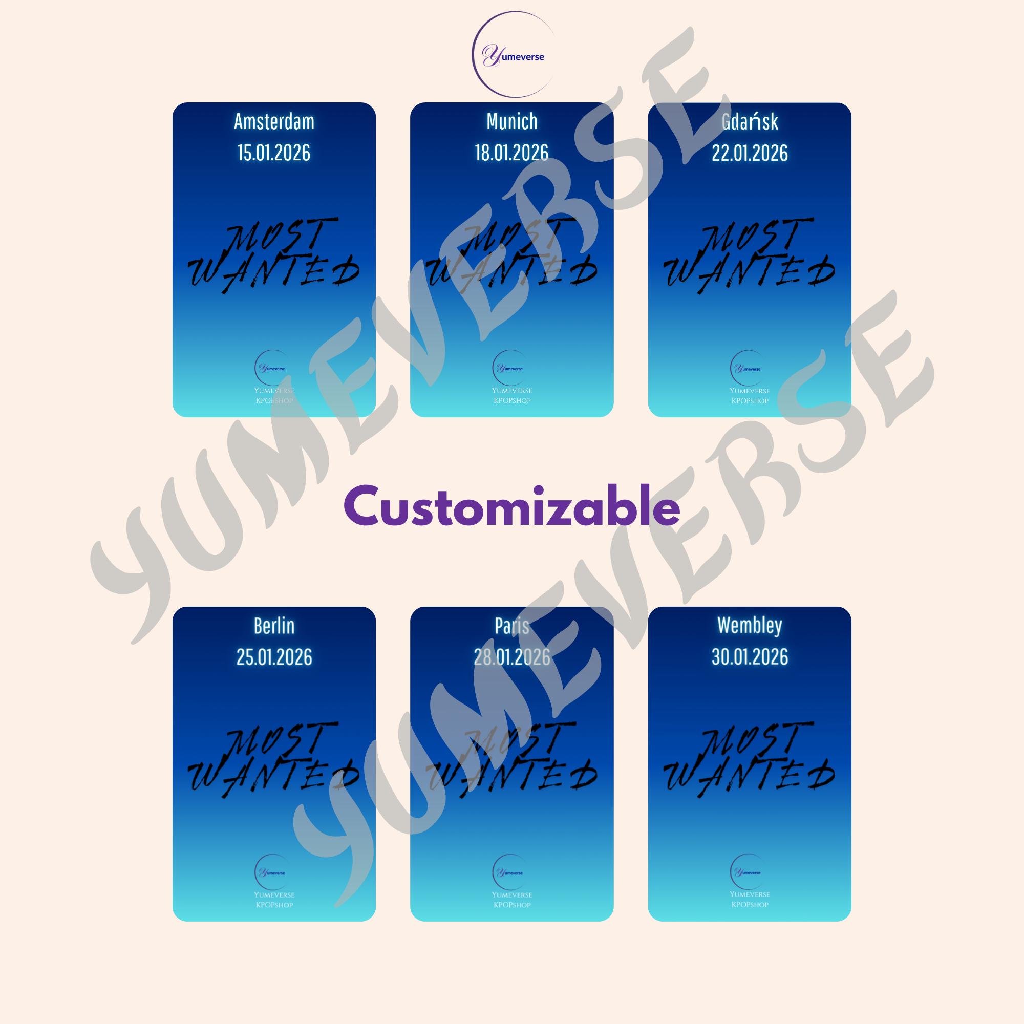 Handcrafted P1harmony Photocards – Most Wanted Europe Tour 2026