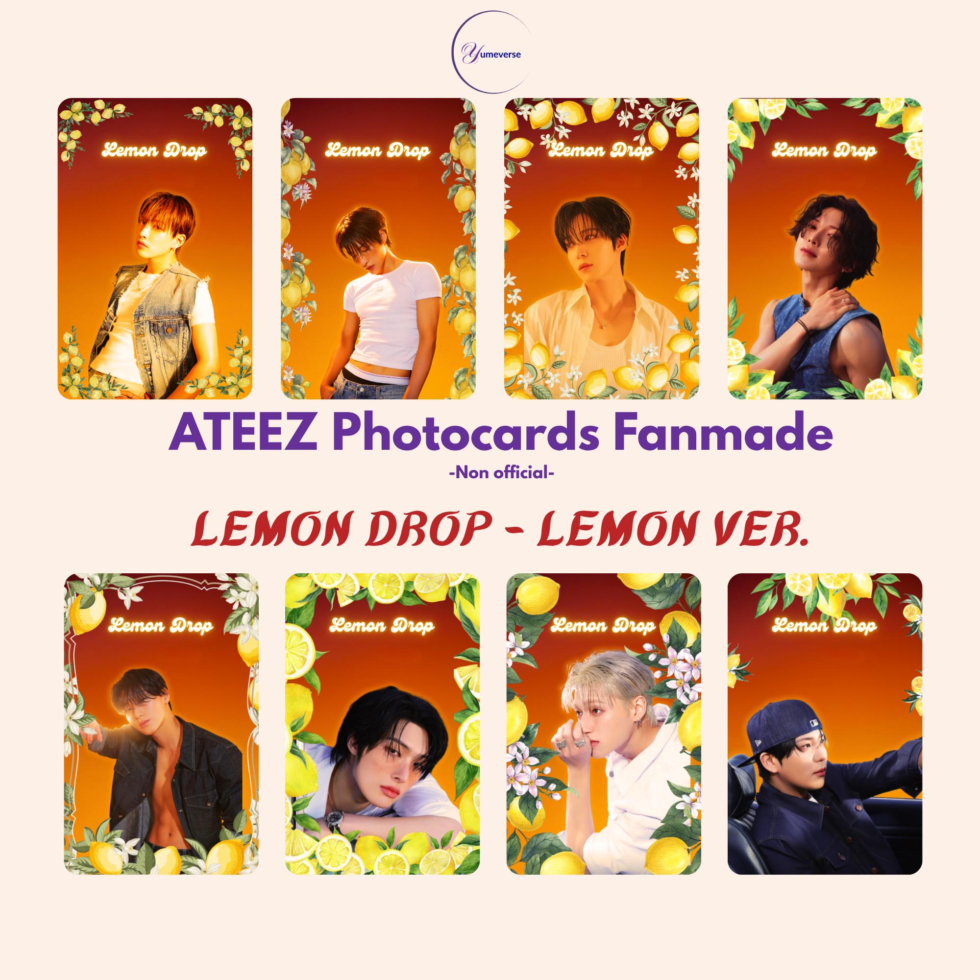 Ateez Fanmade Photocards – Lemon Drop Collection - Lemon Version