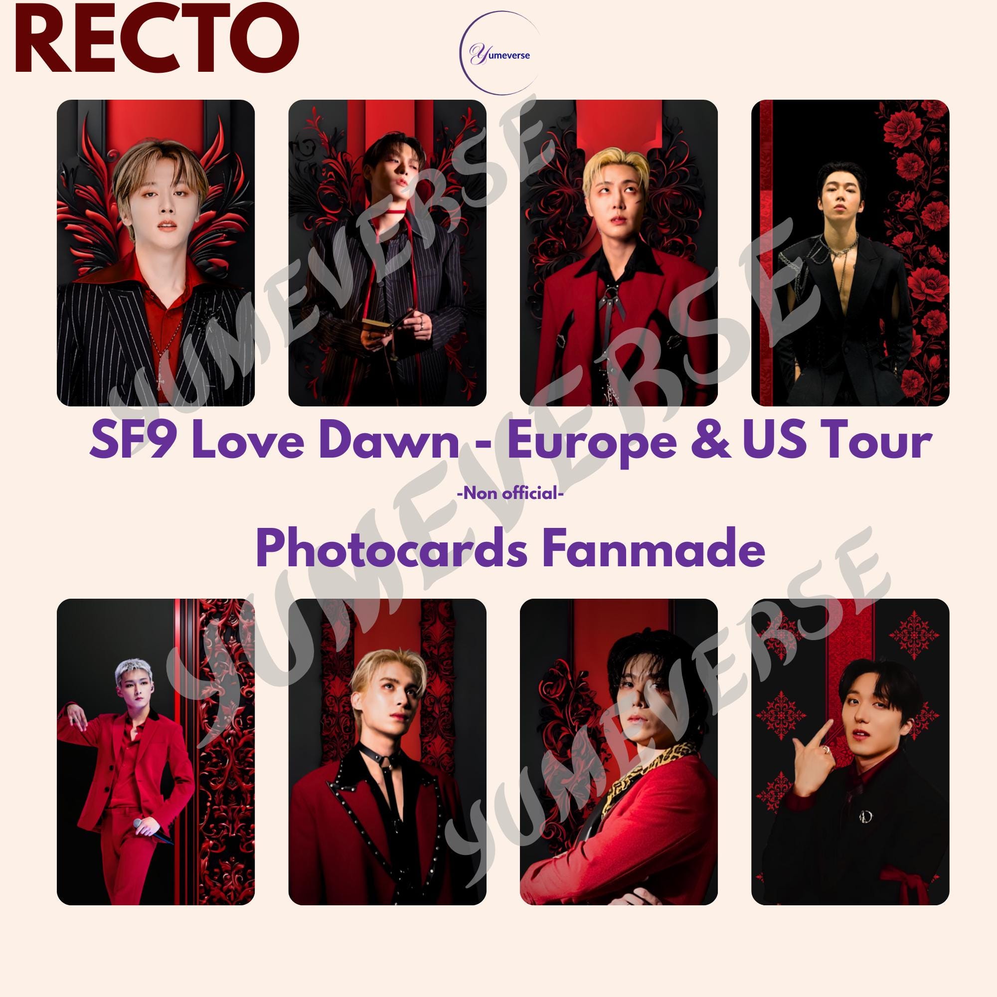 SF9 コンプLOVE DAWN 来場特典トレカ 証明写真　テヤン　フィヨン SF9 Photocards – Concert Collection 2025 Love Dawn | Customizable