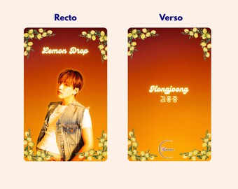 Ateez Fanmade Photocards – Lemon Drop Collection - Lemon Version