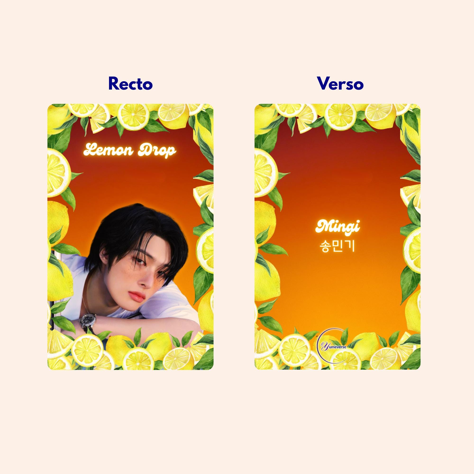 Ateez Fanmade Photocards – Lemon Drop Collection - Lemon Version