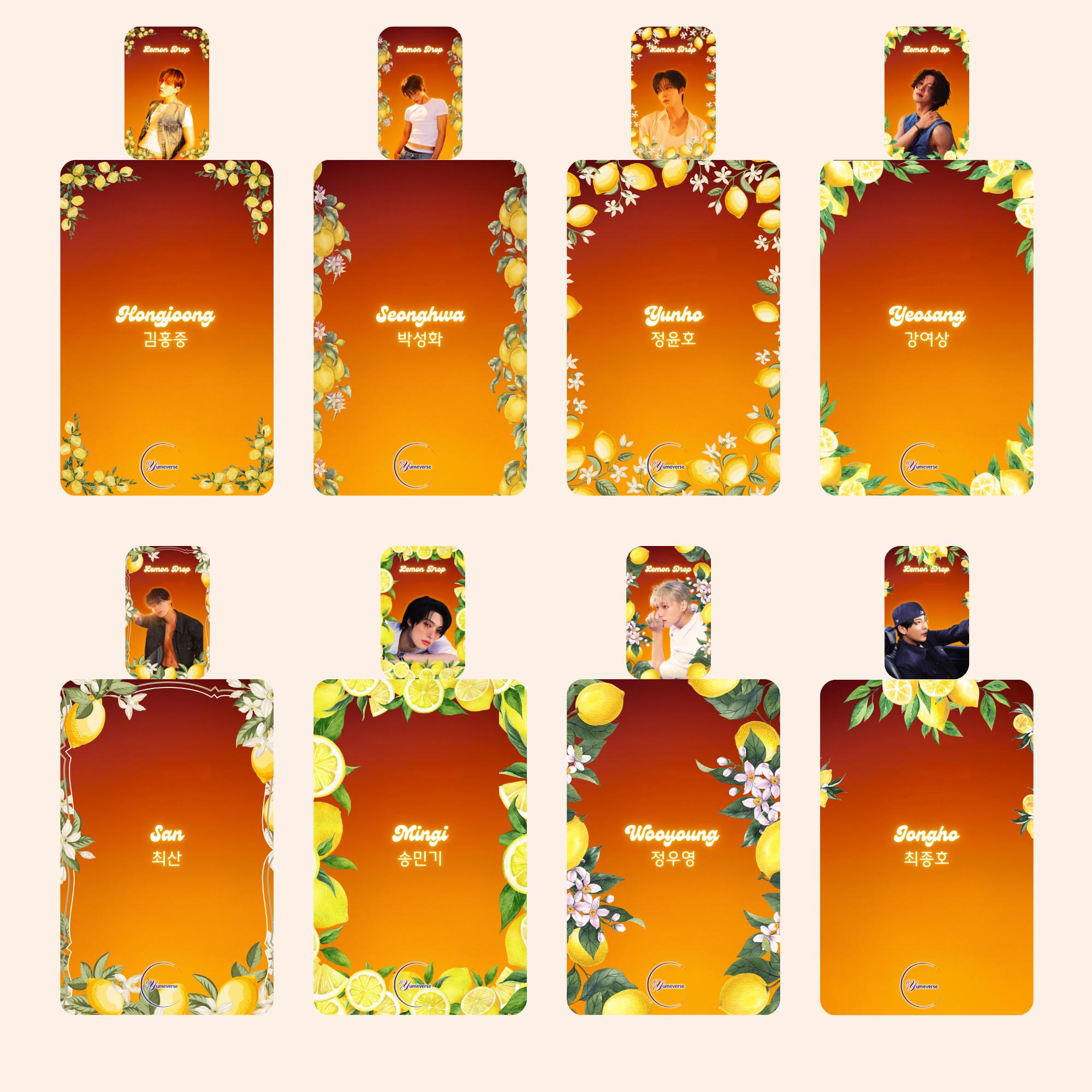 Ateez Fanmade Photocards – Lemon Drop Collection - Lemon Version