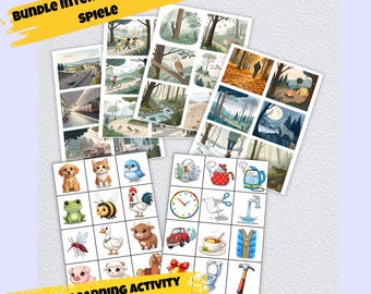 2-in-1 Bundle: Interactive Audio Games for Children, Listen & Find, Montessori Material PDF, Speech Therapy Learning Game, Digital Download