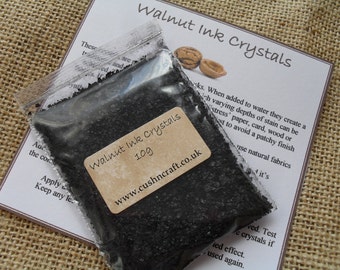 Natural Walnut Ink Crystals for Distressing & Staining - 10g