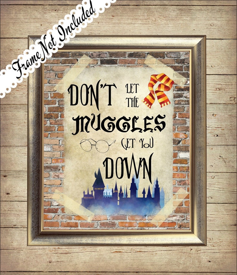 Harry Potter Muggles A4 Wall Art Sign Frame Not Included - Etsy