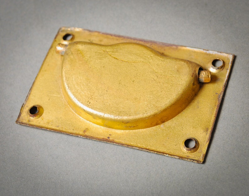 Antique escutcheon with drawer pull handles. Etsy