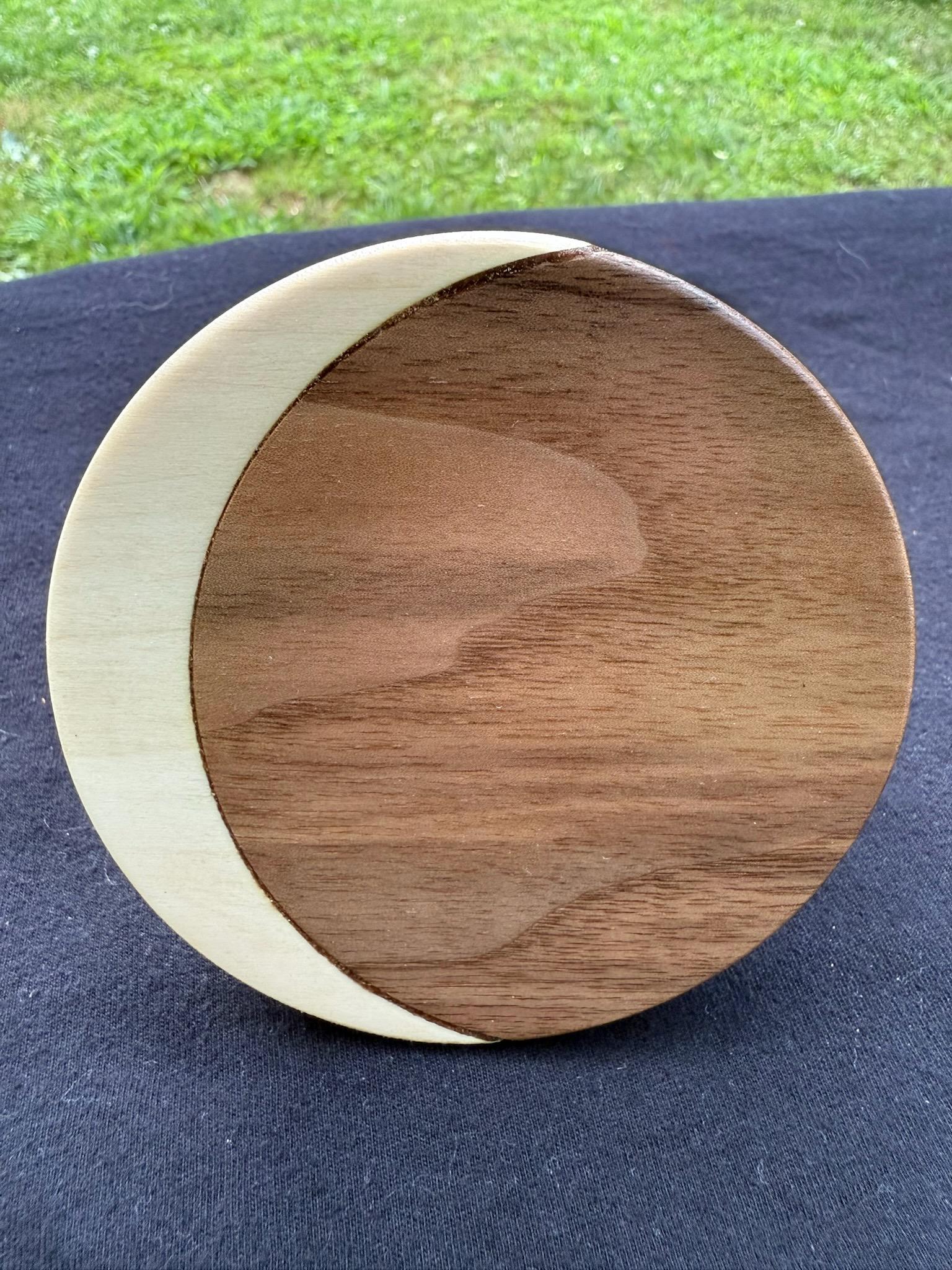 Moon Coaster Handmade Phases of the Moon Coaster Set | Walnut & Aspen Lunar Decor - Etsy