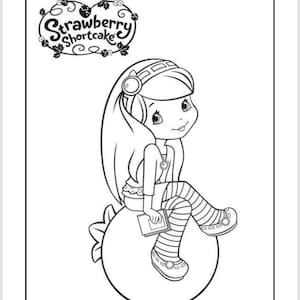 Livre de coloriage sablé aux fraises pour filles