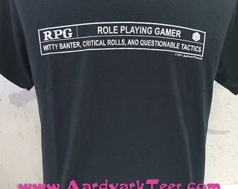 RPG - Role Playing Gamer - Movie Rating Parody Tabletop Gaming Tee