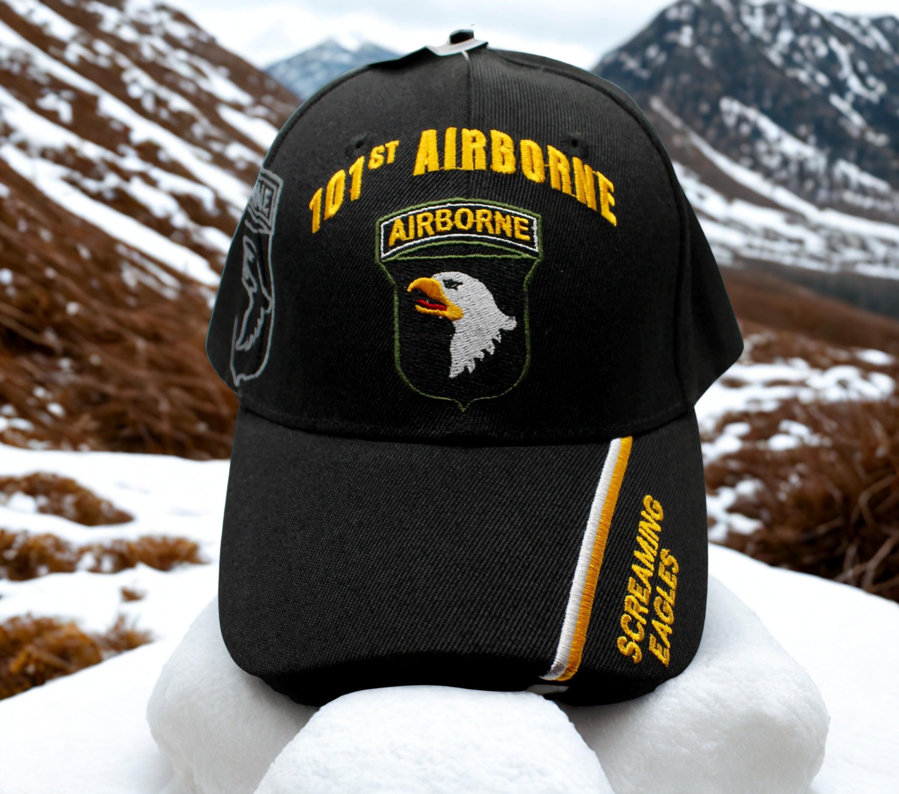 CAPPELLO BERRETTO HAT MILITARE RICAMATO AIRBORNE US ARMY AMERICA